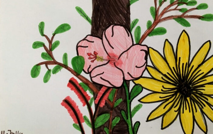 Naturteckning av Majelly Fransson
